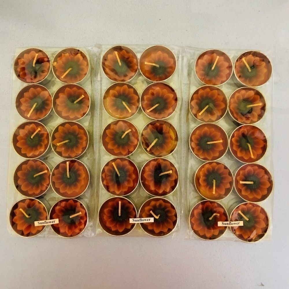 NWOT: Sunflower Tea-light Candle Set‎ - Picture 9 of 12